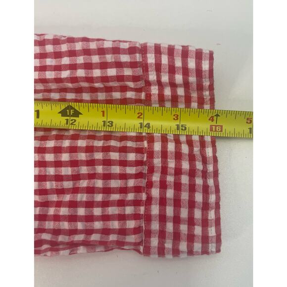 Vintage Notations Red/White Tie Waist Gingham Button Blouse Size Large (Read) - Picture 7 of 8